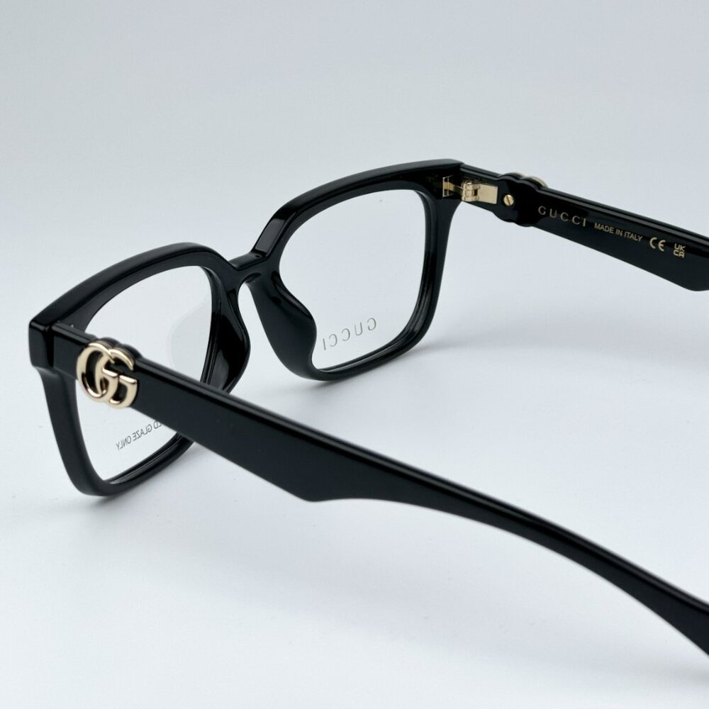 Gucci GG1537OK 001 BRAND NEW Eyeglasses Black Square Women - Picture 9 of 11